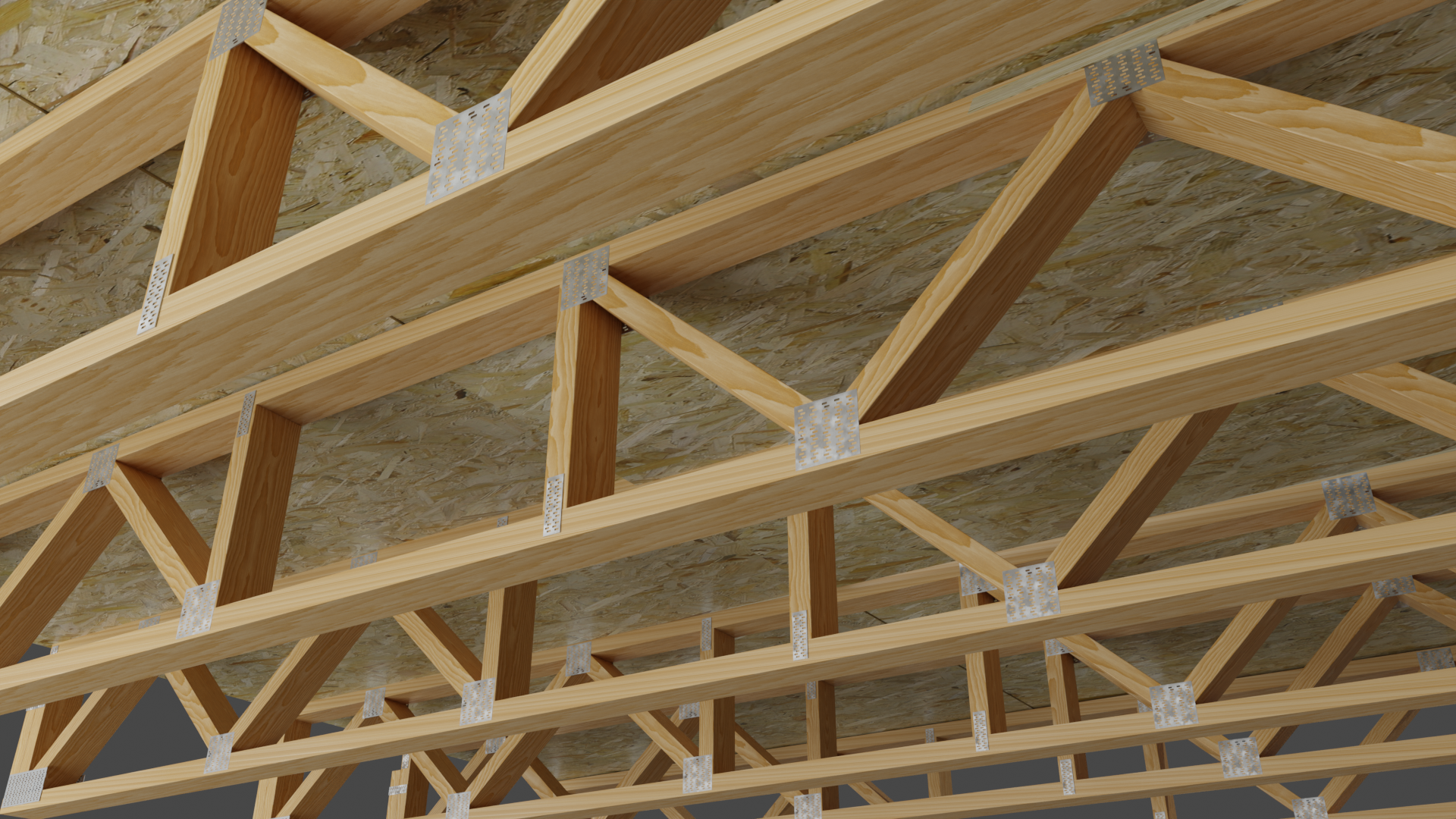 Open Web Floor Trusses, Installed
